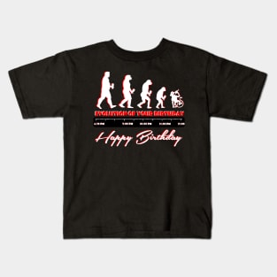 Evolution of your birthday - Print for a dark shirt Kids T-Shirt